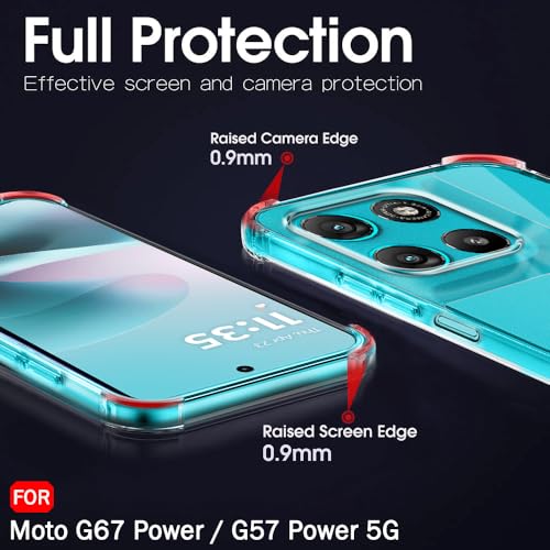 Image of TheGiftKart Crystal Clear Back Cover Case for Motorola Moto G67 Power / G57 Power 5G | Shock Proof 360 Protection | Hard Clear Back Case for Moto G67 Power / G57 Power (PC & TPU, Transparent Bumper)