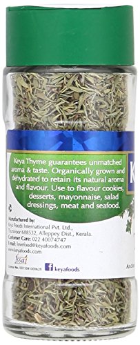 Image of Keya Thyme | Freeze Dried | Seasoning for Meats, Soups, Sauces, and Vegetables | Rich in Antioxidants & Supports Respiratory Health | No Artificial Flavours or Colours | 17g (Pack of 3)