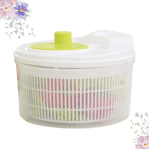 Miniatura 8 de Cabilock Hilandero de ensalada manual de lechuga, lavadora de verduras con cuenco colador de ensalada, cesta secadora de lechuga para ensalada