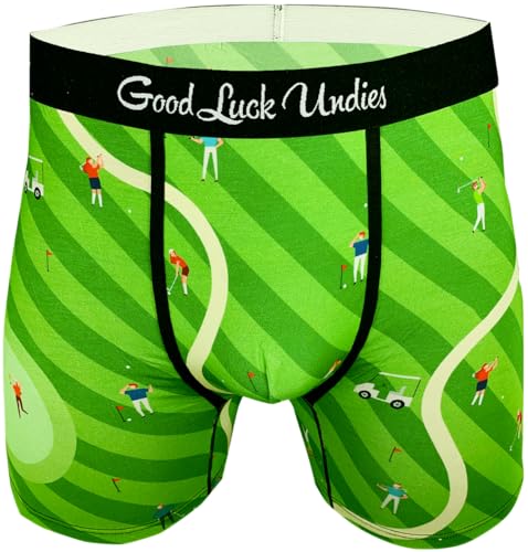 Good Luck Undies Men's Golf Boxer Brief Underwear