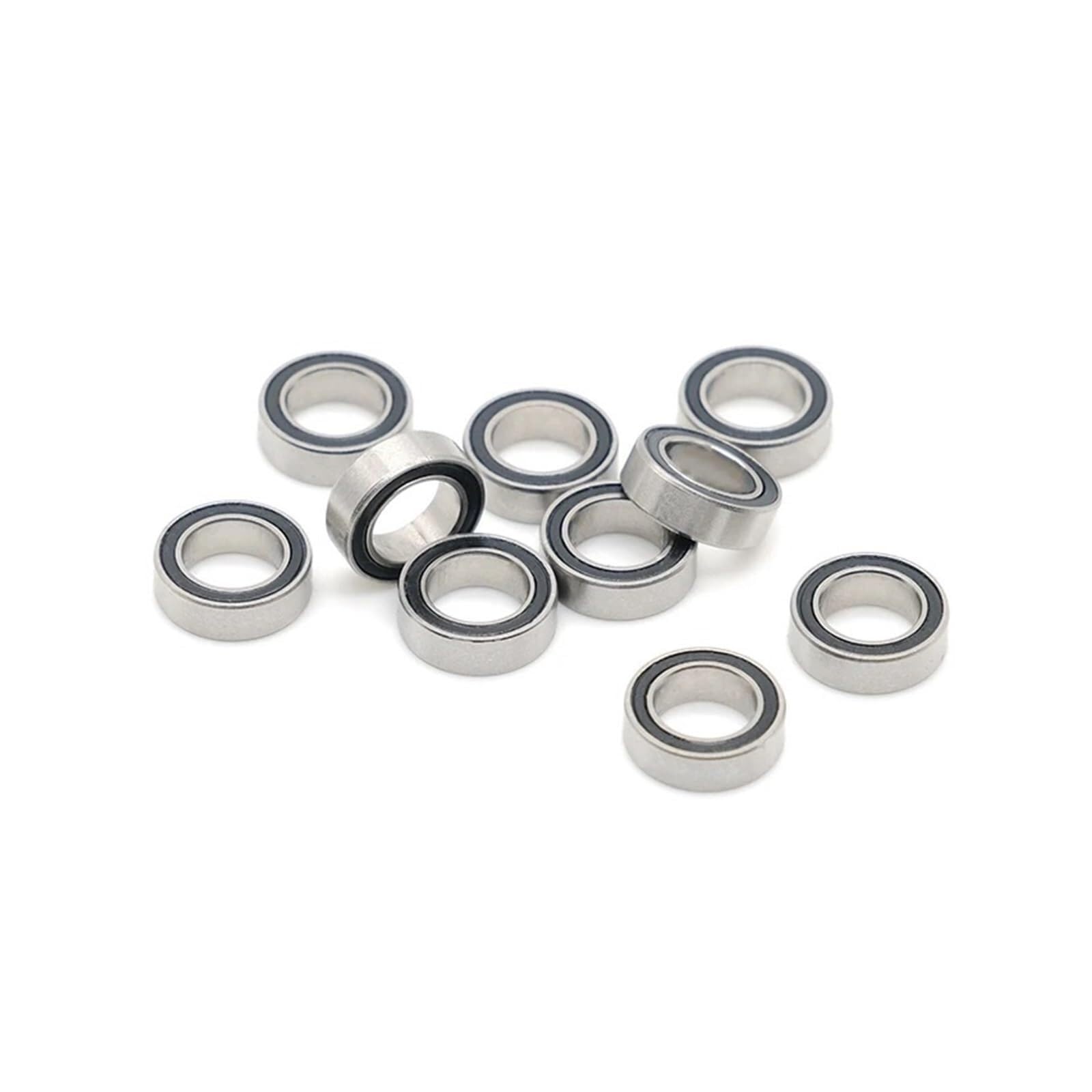 Namiar, 10 sztuk ABEC-7 SMR74-2RS SMR74 2RS 4x7x2,5 Mm Łożysko ze stali nierdzewnej Łożyska do kołowrotka wędkarskiego 4 * 7 * 2. Szczęście