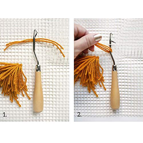 image for NX Garden 50x100cm Blank Rug Hooking Mesh and Bent Latch Crochet Hook 