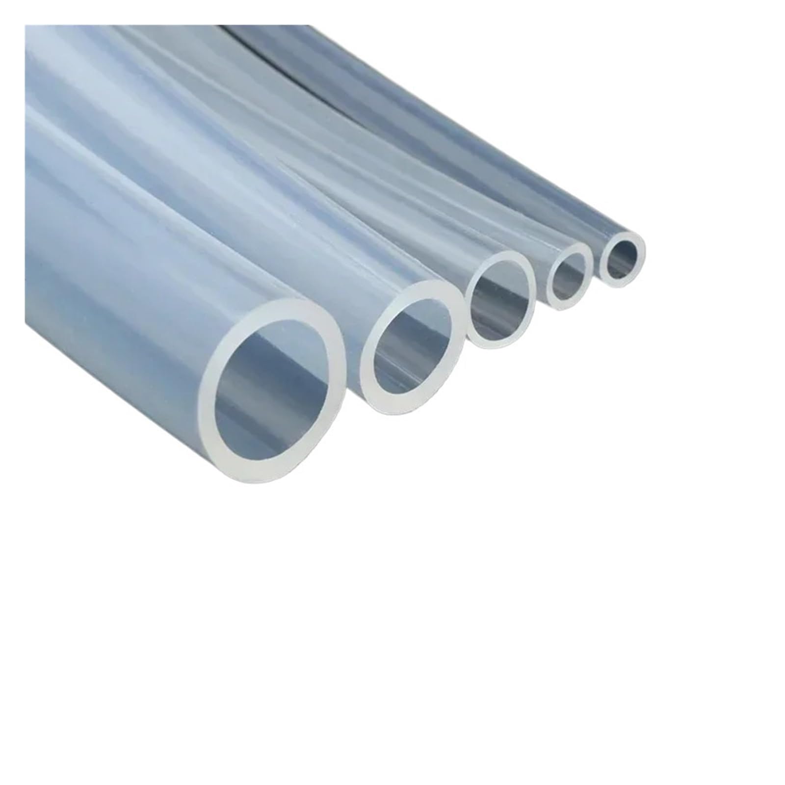 Manguera de silicona transparente de grado alimenticio de 1/5 m con diámetro interior de 0,5, 1, 2, 3, 4, 6, 7, 8, 9, 10 y 12 mm, tubo flexible no tóxico.(5 METERS_ID 12MM X 16MM OD)