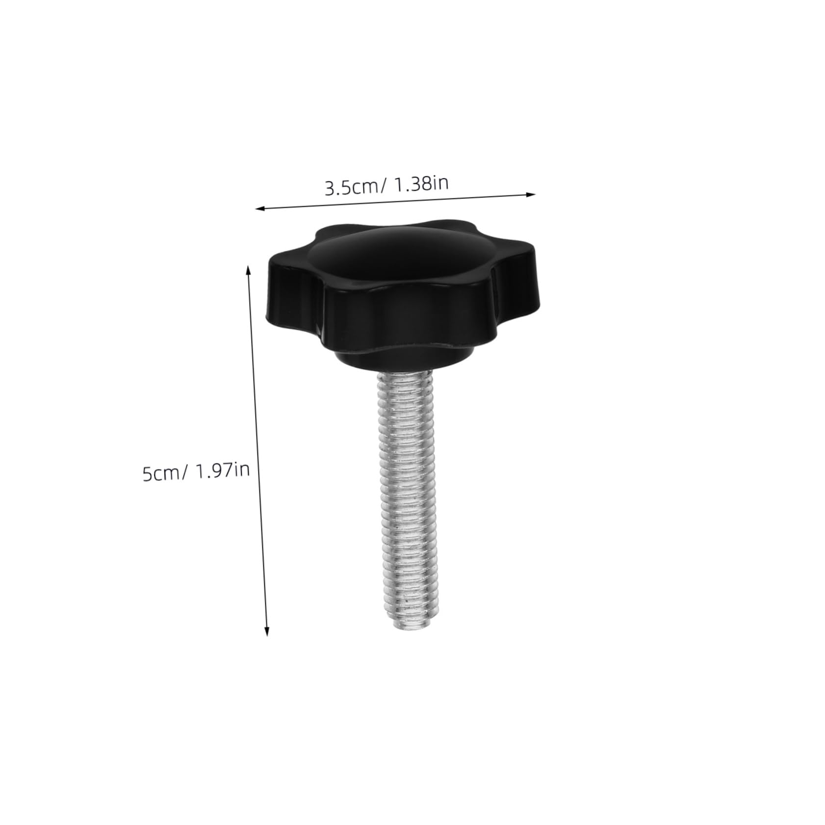 COLLBATH 4 Sets Iron Knobs Kit Washer Knob with Bolt Black Plastic Thread Clamping Screw Screw Knobs