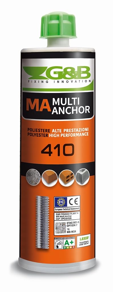 Resina M400 Senza Stirene Poliestere CC40 – Ancorante Chimico per Muratura – Fissaggi Professionali