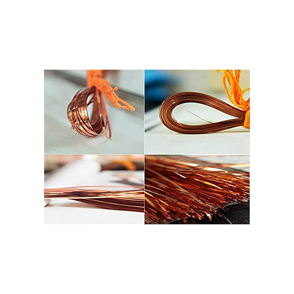 The Design Cart Rust Brown Mukaish/Metal Strips,Package of 100 grams for Sewing, Machine, Hand Stitching, Tailoring, Embroidery, Dhaga