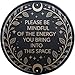 AWISZZZ Mindful Energy Metal Sign 8x8in Round Inspirational Plaque for Office Wall Decor Positive Gift