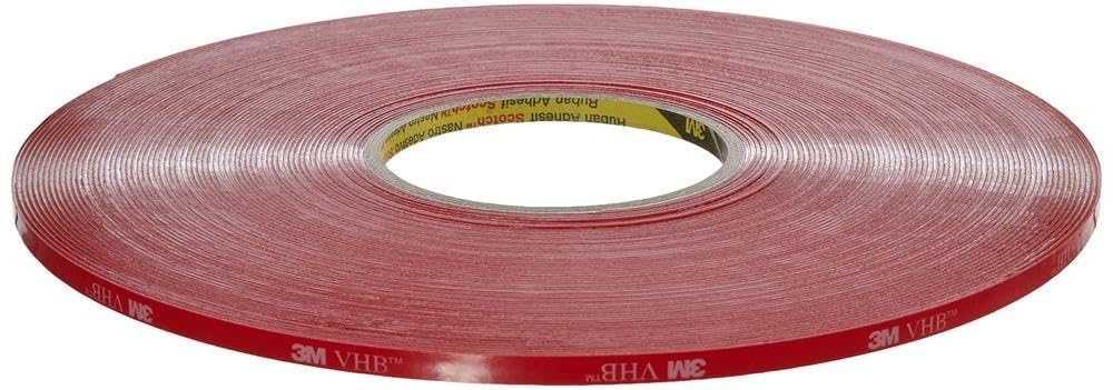 3M VHB 4910 Cinta Adhesiva, 6 mm x 33 m, 12 unidades, Transparente