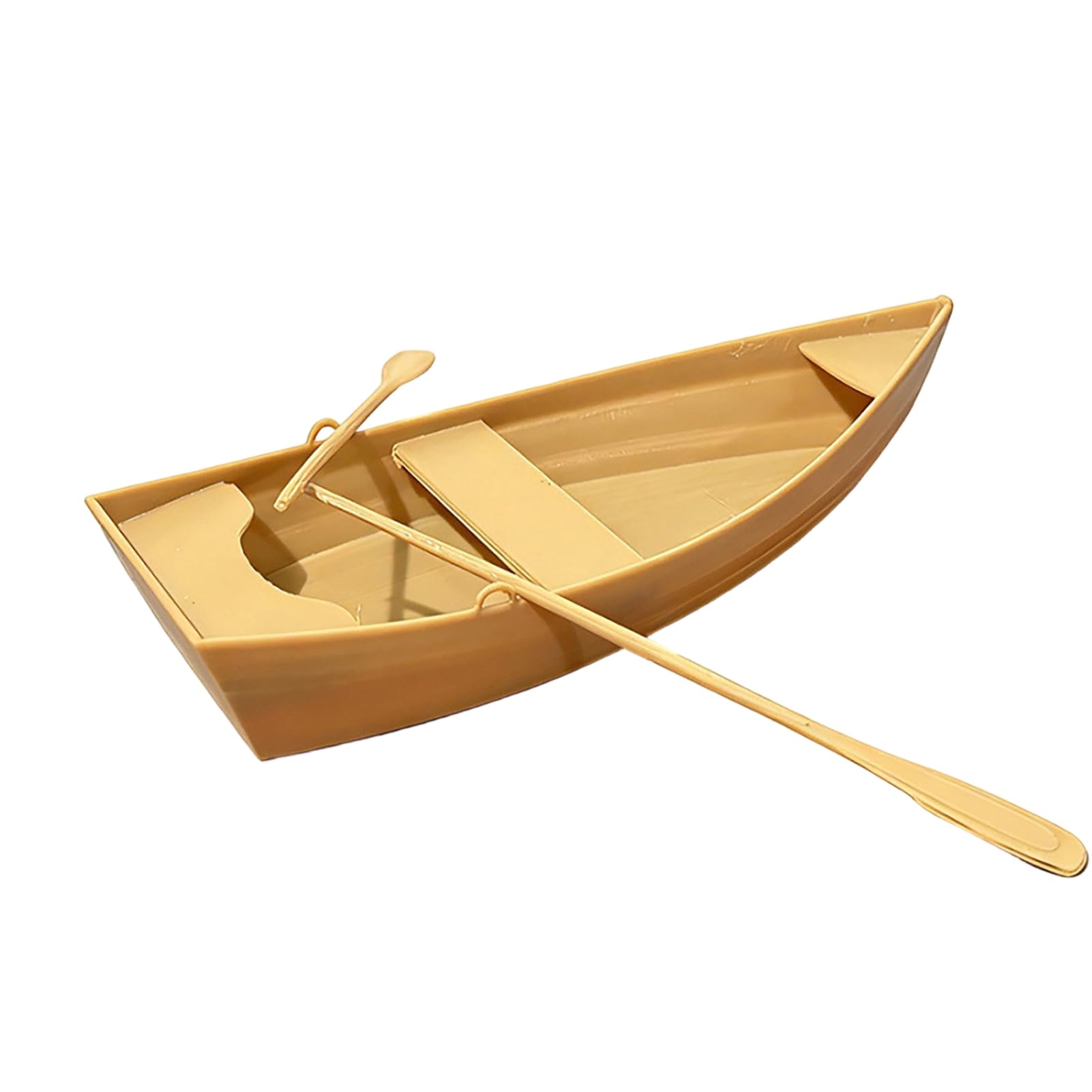 Glifora 3D Printed Boat Figurine - Stable Boat Ornaments with Paddle, Stable Base Miniature Boat Decoration for Home, Office and Desktop Display