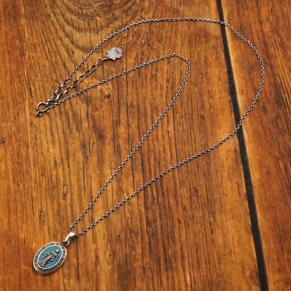 [amp japan] アンプジャパン スモールマリア ネックレス 聖母マリア像 ターコイズ シルバー925 チェーン付き 日本製