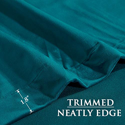 PONY DANCE Peacock Blue Velvet Curtains 84 Drop Pair - Image 4