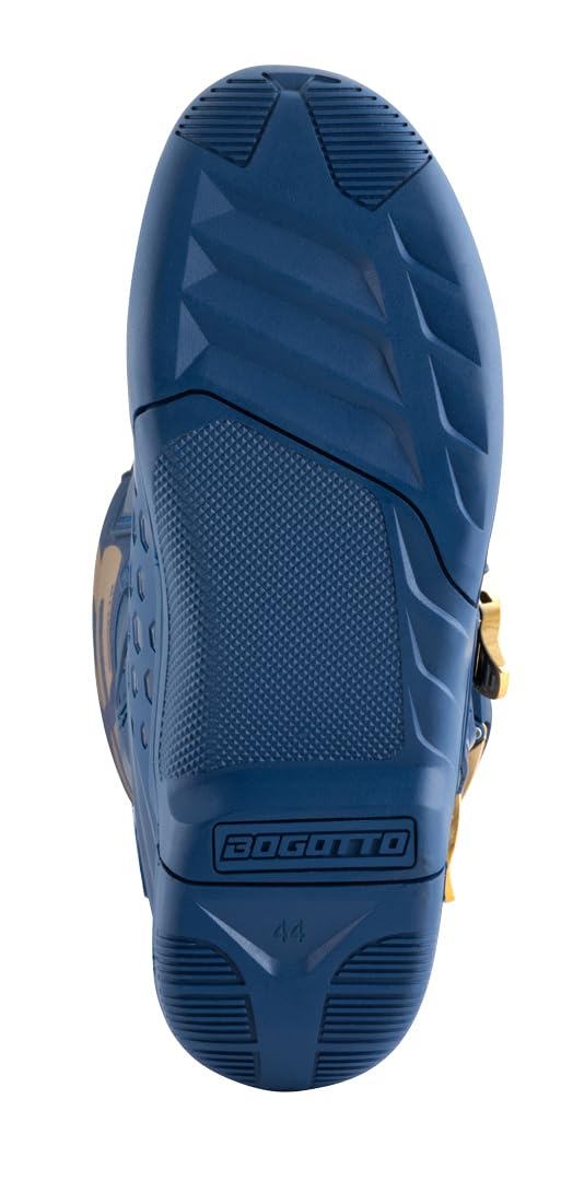 Bogotto MX-5 Bottes de motocross, bleu/or, 43
