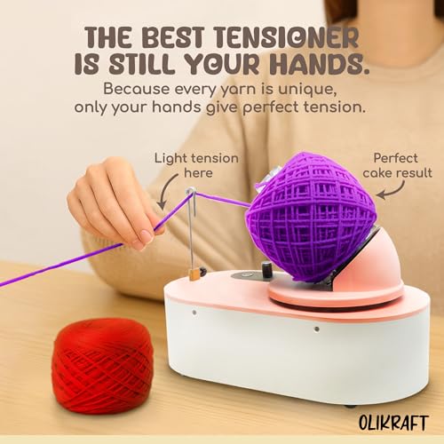 Image of Olikraft Tabletop Electric Yarn Winder for Crocheting | Swift Electric Yarn Ball Winder Large Capacity | Ball Winders | Cake Winders | No Tensioner Included | No Clamp Required (Patented)