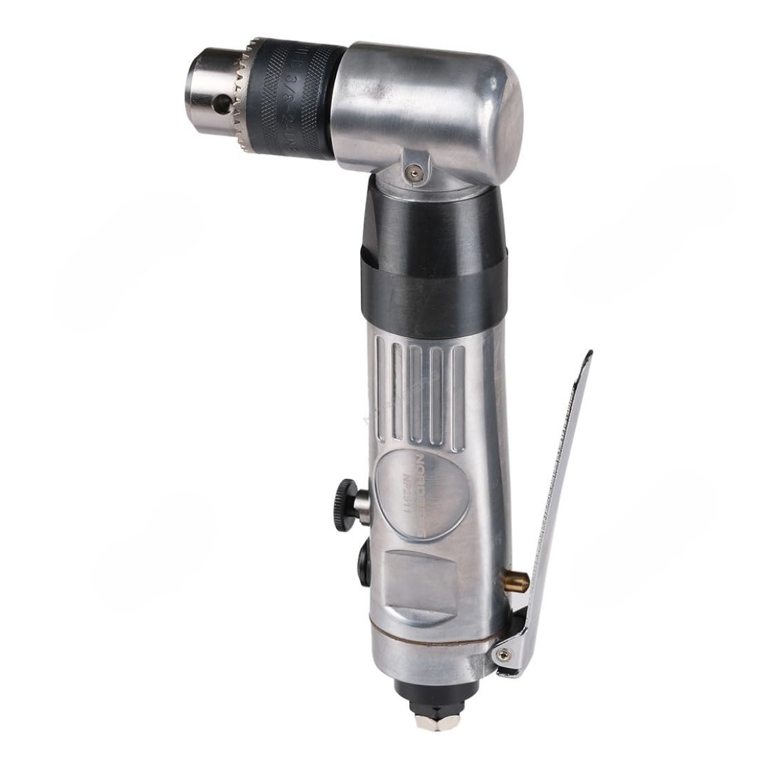 NORDBERGReversible Air Angle Drill NP2511 Heavy Duty with 3/8" (10 mm) keyless Chuck, One-Hand Forward & Reverse Controls.
