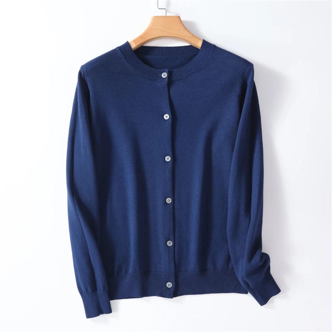 Cardigan da donna a maniche lunghe in cashmere lavorato a maglia