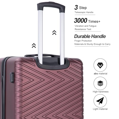 Image of Travelhouse 4-Piece Hardside Luggage Set with Spinner Wheels & TSA Lock | Lightweight ABS hardside set: 16 inch personal item + 20 inch carry-on + 24 inch + 28 inch checked