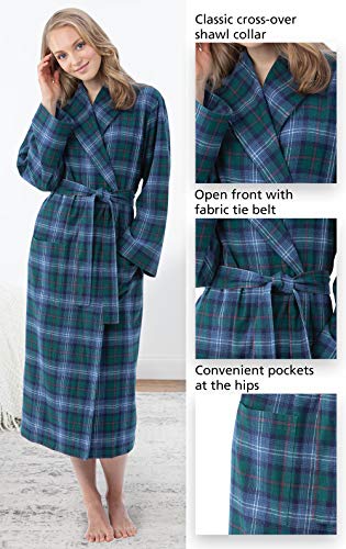 PajamaGram Long Womens Bathrobes - Flannel Robe Women4