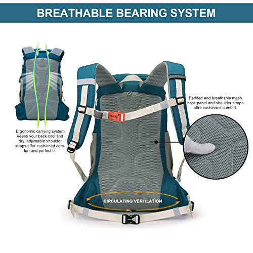 MOUNTAINTOP Hiking Backpack 35L Outdoor Travel Camping Day Pack with Rain Cover for Men Women - Image 5