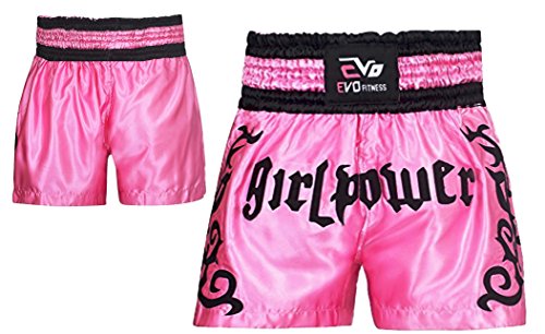 Evo Damen Muay Thai Wettkampfhose MMA Kickboxen Ringen Kriegerisch Arts Ausrüstung UFC Mädchen Cover