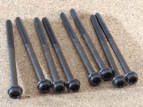 Cylinder Head Bolt Set of 8 3.0L SC V6 Petrol LR026143 Compatible with LR4 14-16 Discovery Range Rover 13-21 Range Rover Sport 14-22 Range Rover VELAR M11 X 178