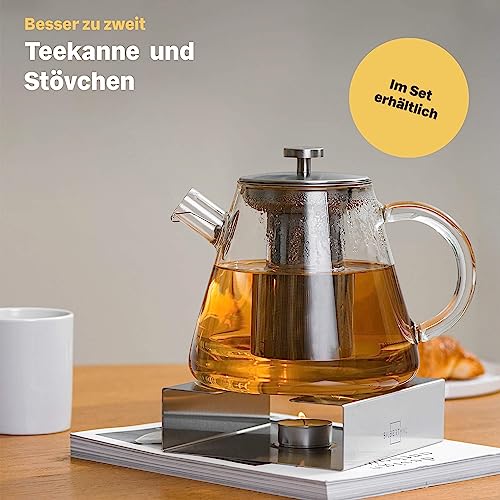 Stövchen SILBERTHAL für Teekanne, Edelstahl, elegant, robust