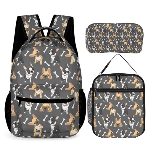 Homieblanket French Bulldog Backpack Set