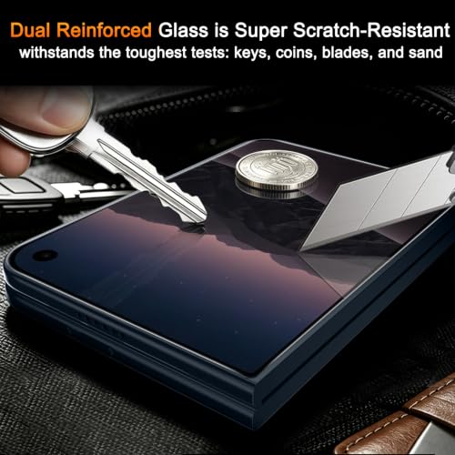 TZGZT 2 Pack Inner Screen Protectors for iPhone Duo, Tempered Glass Back - image 3
