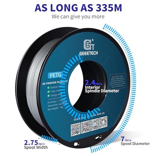 Image of Geeetech petg Filament 1.75mm 500g Bright Grey