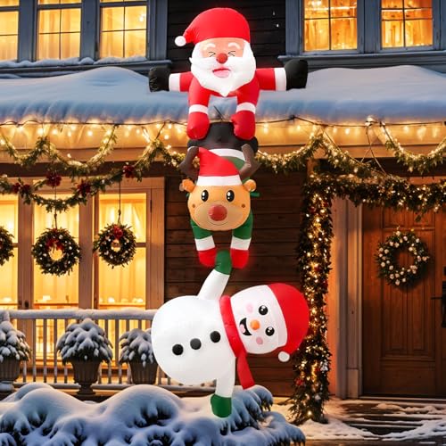 Fayavoo 240 cm Aufblasbare Weihnachtsdekorationen, Hängender...