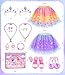 HAIMST Princess Dress Up Shoes Set, Girls Dress Up Toys, Jewelry Boutique Crown Necklace Earrings Rings Bracelet, Princess Dresses Role Pretend Play Gifts Princess Toys for Girls Aged 3 4 5 6