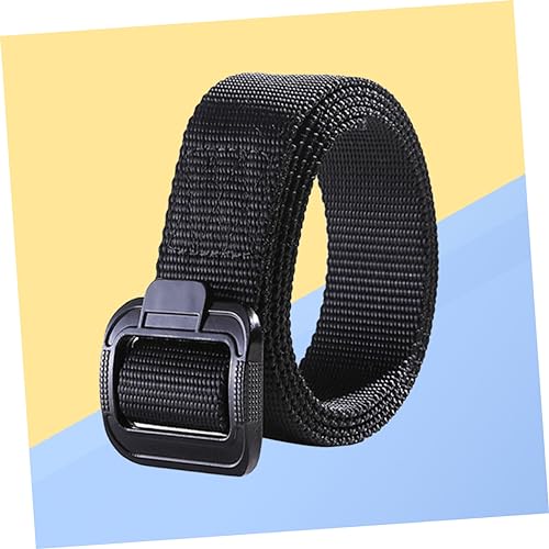 BESPORTBLE Tactical Nylon Belt for Men Outdoor Sports Belt with Quick Release Alloy Buckle Rust Webbing Strap for Climbing Hunting Riding Running Casual Black3