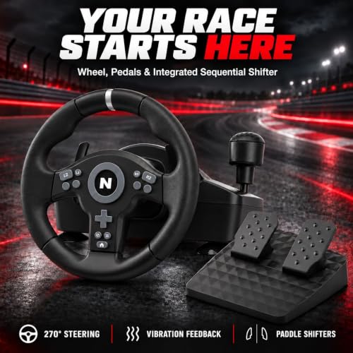 Nitho Drive Pro V200 Gaming Steering Wheel Black - Image 6