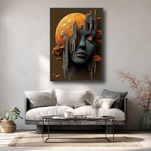 Tableau sur toile surréaliste grand format 80 x 110 cm - 2