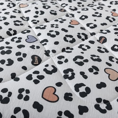 Image of Caressma Cheetah Print Toddler Bedding Set 4 Pieces Kids Comforter Set