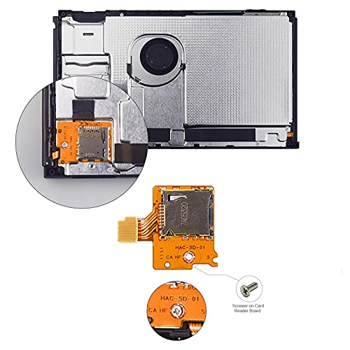 Vista 4 de Onyehn Micro SD Card Slot Board Replacement Repair kit for Nintendo Switch NS TF SD Card Slot