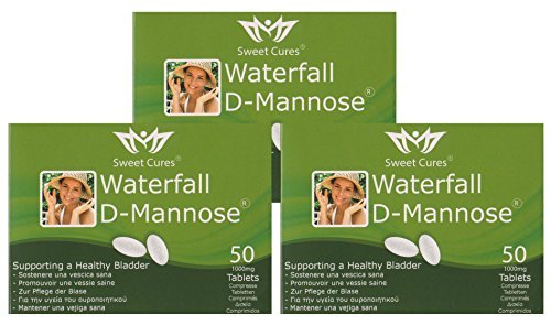 Sweet Cures Waterfall D-Mannose 1g Tablets (3x 50 Tablets) Multi Buy