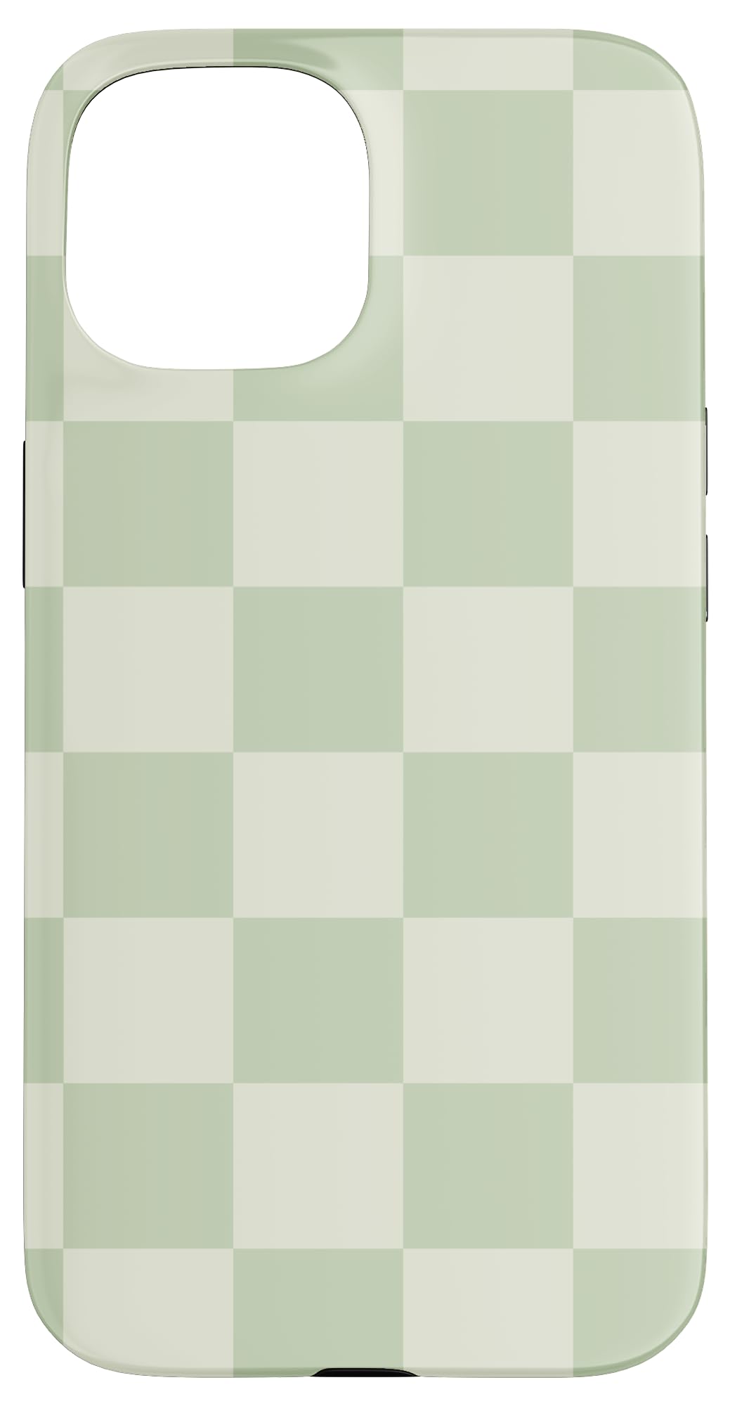 Light Sage Green Checkered Checkerboard Pattern Case for iPhone 15
