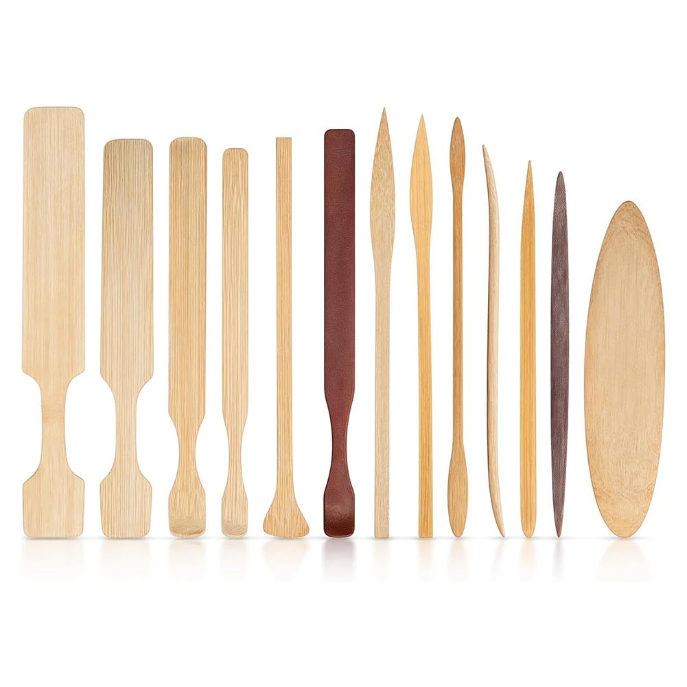 Htuteyy Ideal For Ceramics For Clay And Art Projects- Wooden Pottery Tools Set(13-Piece) For Sculpting& Modeling