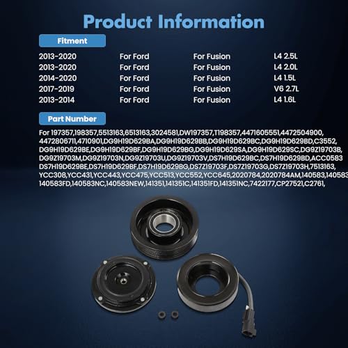 Image of ECCPP A /C Compressor Clutch 2014-2018 for Ford Fusion 1.5L AC Clutch