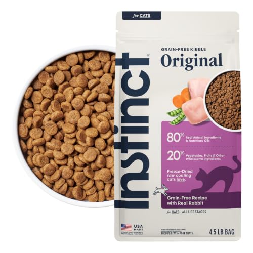 Image of Instinct Original Dry Cat Food, Raw Coated Kibble, Real Rabbit, 4.5 lb. Bag