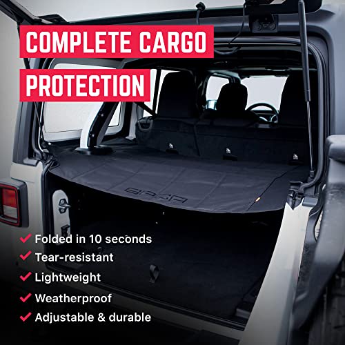 Image of GPCA Cargo Cover for Jeep Wrangler 2018-Present, JL 4-Door SoftTop