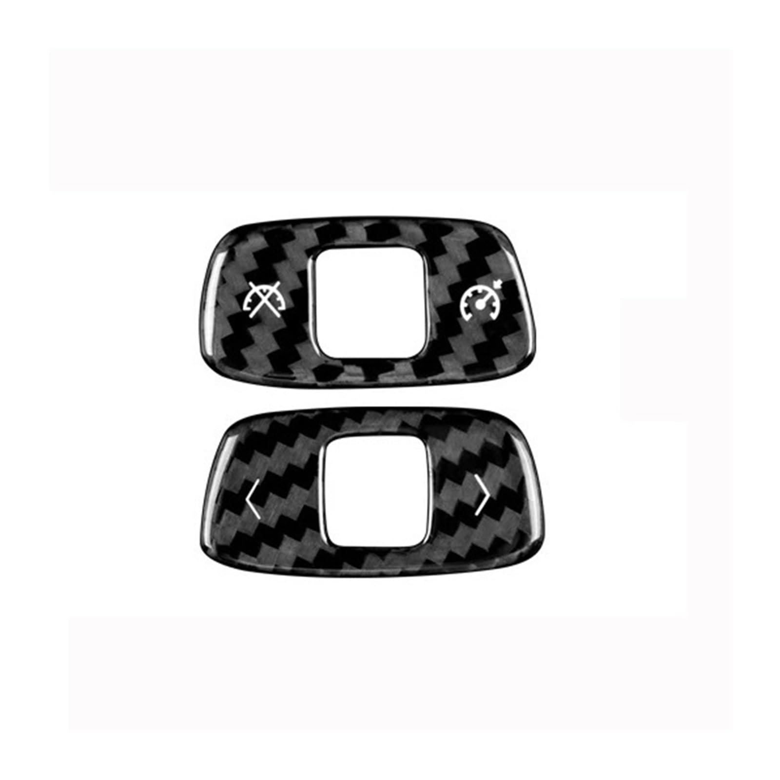 Car Trim Interior for Chevrolet for Corvette C8 2020-2023 Accessories Sticker Hard Carbon Fiber Steering Wheel Button Cover Interior Mouldings(C)