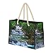 Bolsa de playa grande y bolsa de viaje para mujer - Bolsa de billar con asas, bolsa de semana y bolsa de noche - Cascada de Tailandia
