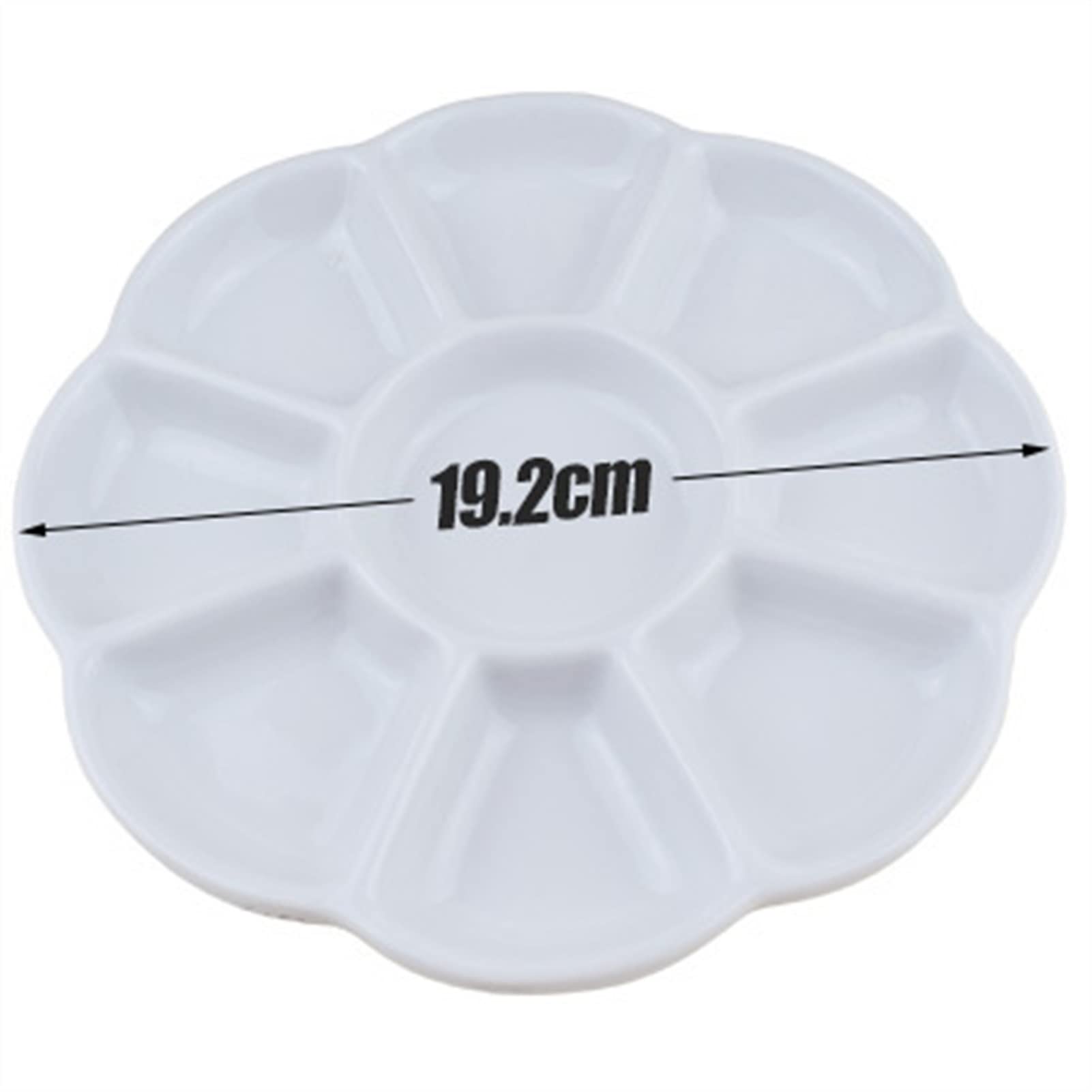 8-calowa Ceramiczna Paleta Akwarelowa, Biała Paleta Artysty, Odpowiednia Do Malowania Olejnego, Akwareli, Tacki Do Mieszania Gwaszu
