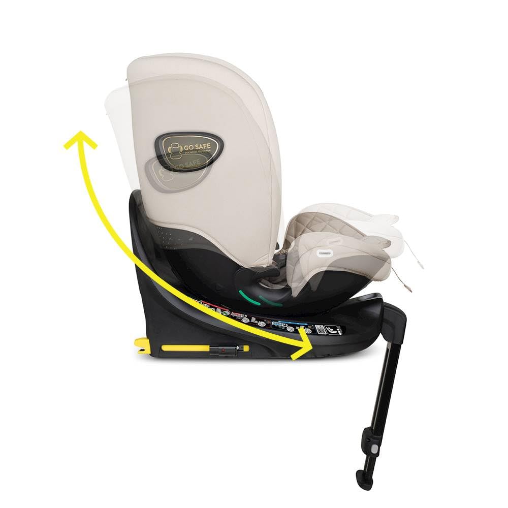 COSATTO All in All Extra i-Size - Seggiolino auto girevole a 360°, gruppo 0+123, 0-36 kg, 0-12 anni, Isofix, ERF, esclusivo sistema anti-fuga (Whisper)