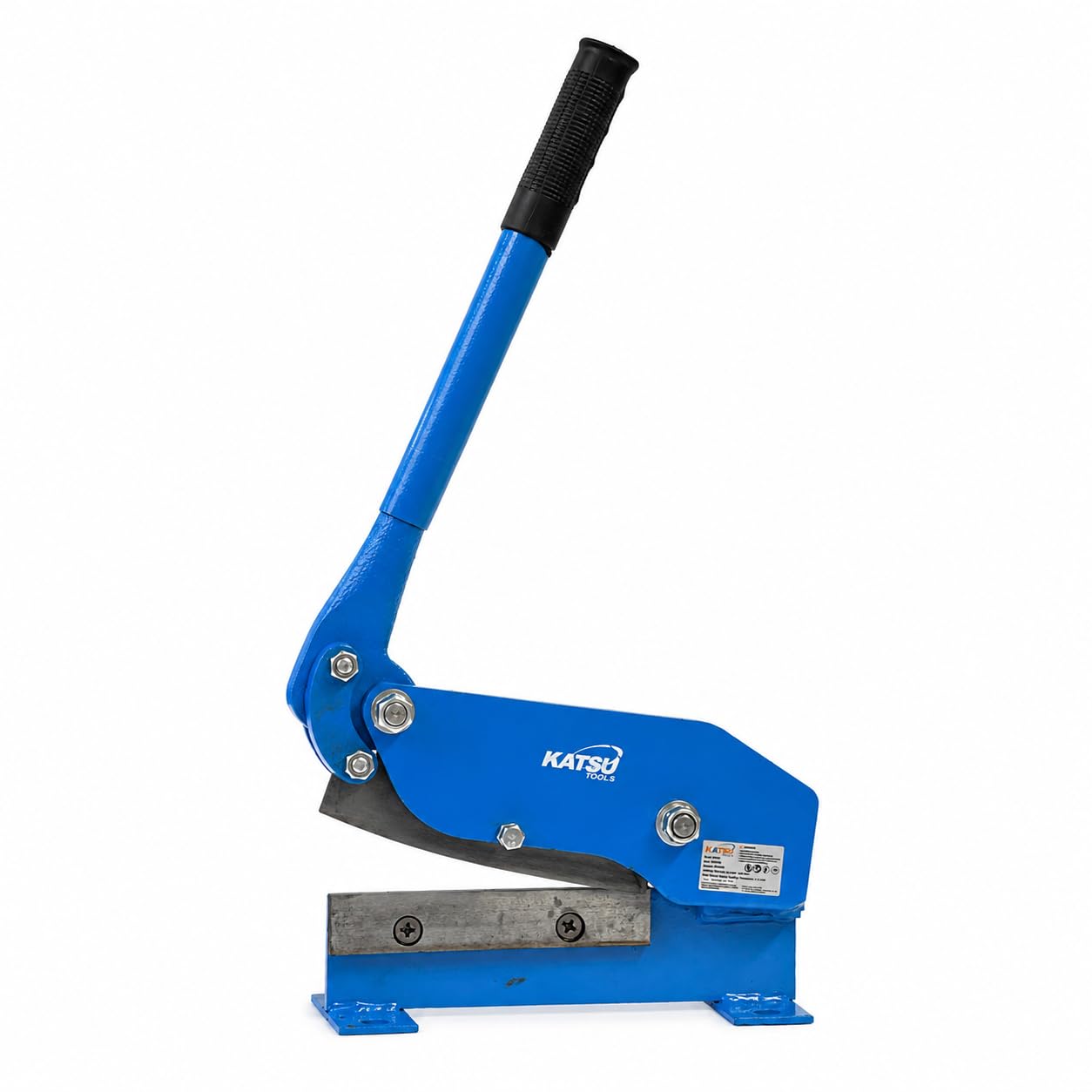 KATSU 200 mm Manuelle Platte Flache Metall Stahlblechschere Scheren, Heavy Duty präzises Schneiden, Metallschere Metall-Cutter Stangenplatte Scher schneidet Blech Rebar Runde Lager