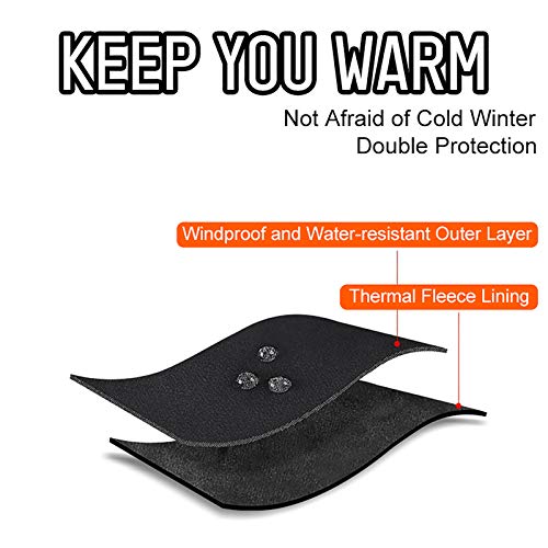 Luvas Esportivas, Andoer Luvas de ciclismo de inverno masculino e feminino à prova de vento impermeá