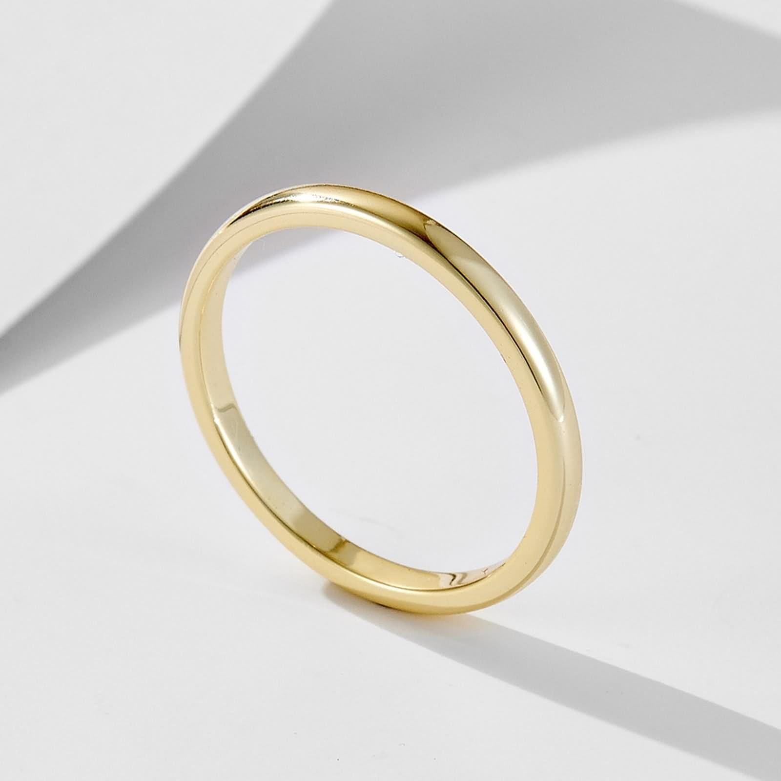 Pinky, anello da donna, in oro giallo 9 carati, misura 65 (20,7), regalo per donna