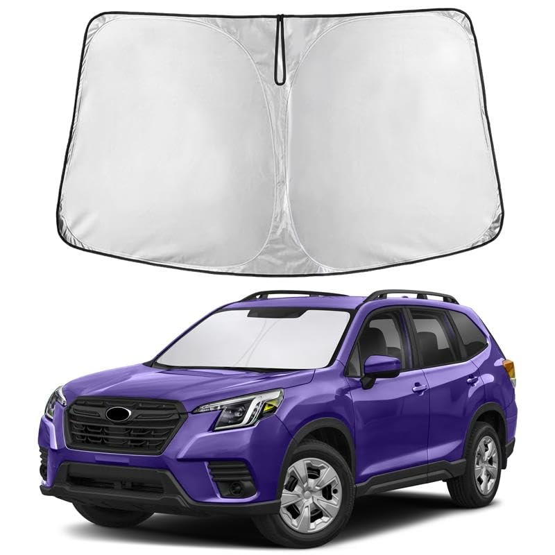 EcoNour Windshield Sunshade for Subaru Forester 2019-2024 2025 2026, Sun Visor for Front Windshield & Window Sun Shade Cover, UV Heat Blocker & Protector, Car Accessories