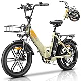 KAISDA E-Bike Klapprad 20 Zoll mit 36V 20.8Ah Abnehmbarer Akku,E-Bike 250W Motor bis 100KM,3.0 All-Terrain Fat Tire,7-Gang,LCD-Display Elektrofahrrad Fahrrad für Damen